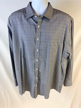 Nordstrom Gray Plaid Dress Shirt